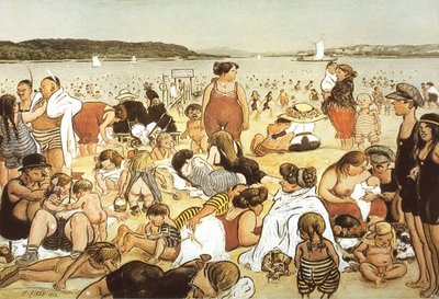 Vita da spiaggia a Berlino 1912 da Heinrich Zille
